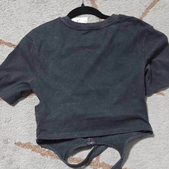 Zara Black Corset Short Sleeve Top - Picture 5 of 5